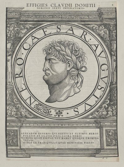 Den romerske kejser Nero (print) af Rudolph Wyssenbach