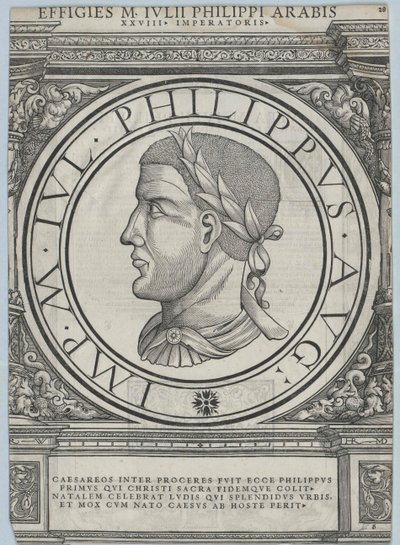 Den romerske kejser Filip den Arabiske (print) af Rudolph Wyssenbach