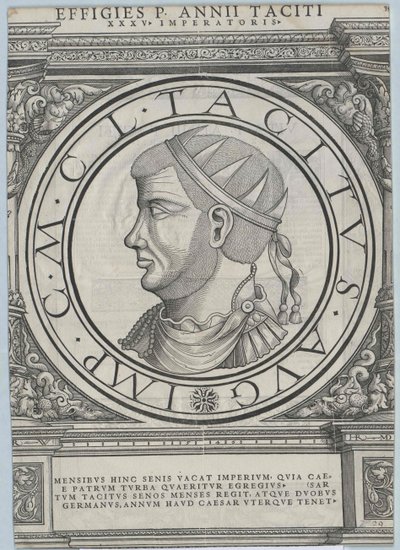Den romerske kejser Tacitus (print) af Rudolph Wyssenbach