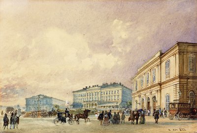 Sydstationen, Wien; Sydstationen, Wien, 1852 af Rudolf von Alt