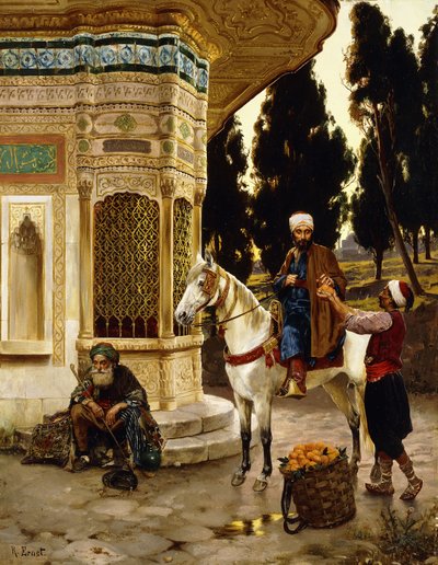 Uden for paladset, af Rudolphe Ernst
