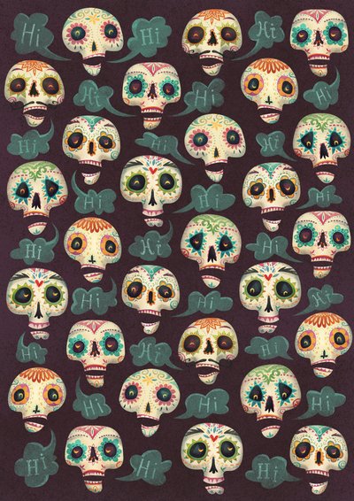 Halloween-mønster, 2015, ( af Runa Anastasiya Rudaya