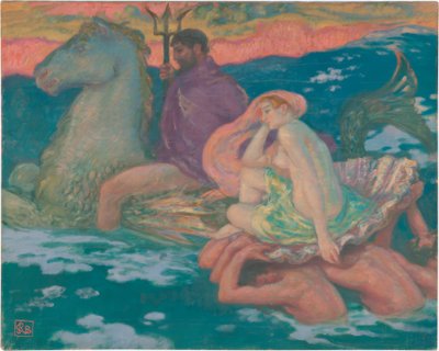 Poseidon og Amphitrite af Rupert Bunny