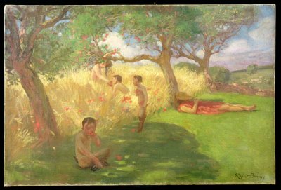 Satyrs (olie på lærred) af Rupert Charles Wolston Bunny