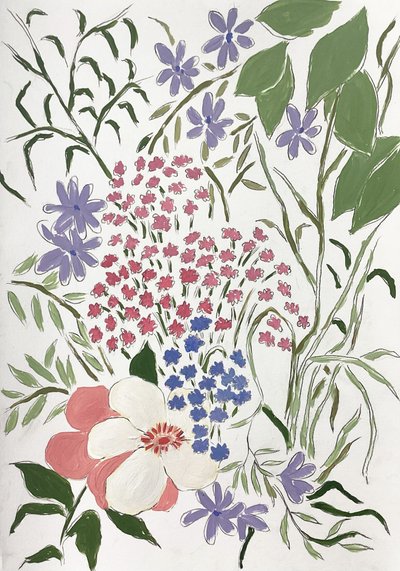 Farverige blomster i haven af Rushati Chowdhury