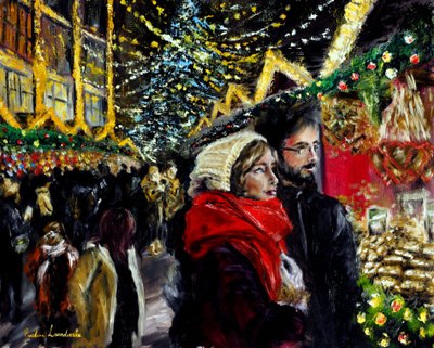 December Festivities, 2021 (olie på lærred) af Ruslana Levandovska