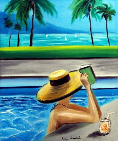 Ocean Daydreaming, 2025 (olie på lærred) af Ruslana Levandovska