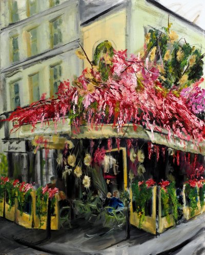 Paris Cafe - Maison Sauvage, 2021 (olie på lærred) af Ruslana Levandovska