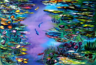 Pond of Peacefulness, 2024 (olie på lærred) af Ruslana Levandovska