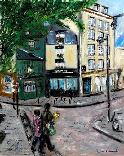 Quartier Latin Paris, 2022 (olie på lærred) af Ruslana Levandovska