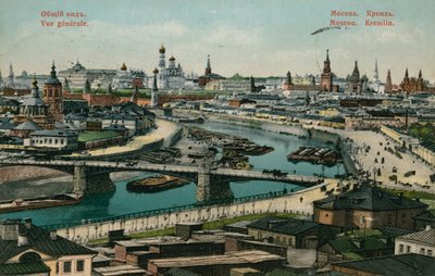 Generelt billede af Moskva. Postkort sendt i 1913. af Russian Photographer