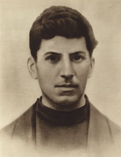 Joseph Stalin i en alder af 17, mens han deltog i Tbilisi-seminaret, Georgien, 1896 af Russian Photographer