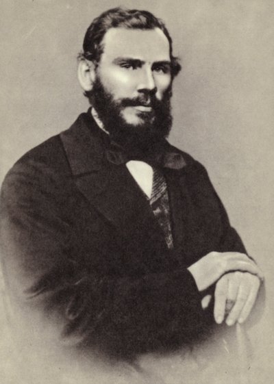 L N Tolstoi, Moskva, 1862 af Russian Photographer
