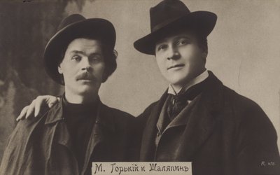 Maxim Gorky og Feodor Chaliapin af Russian Photographer