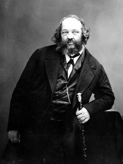 Portræt af Michail Bakunin (1814 - 1876), russisk anarkistisk revolutionær (1814 - 1876). Fotografering. af Russian Photographer