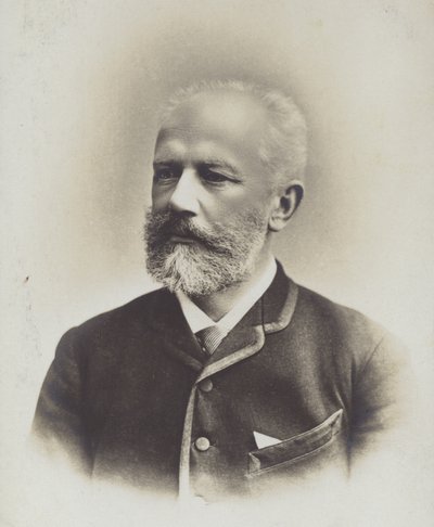 Portræt af Pjotr Iljitj Tjajkovskij af Russian Photographer