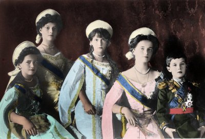 Portræt af børn af den russiske zar Nicholas II (1868-1918) af Russian Photographer