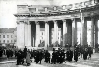 Studentdemonstration, Skt. Petersborg, 1905 af Russian Photographer