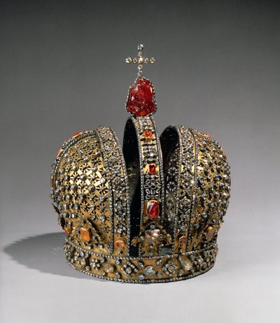 Kejserinde Anna Ioannovnas krone, Skt. Petersborg, 1730 (sølv, guld og ædelstene) af Russian School