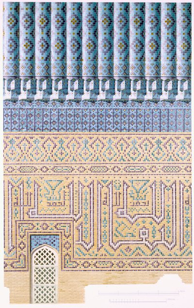 Dekorative detaljer af Cupola, fra stueplan og op, pub. 1905. af Russian School.