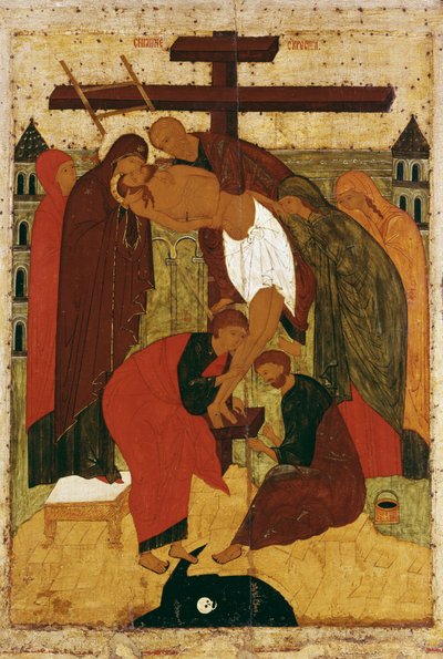 Nedstigning fra korset, 1475-1499 af Russian School