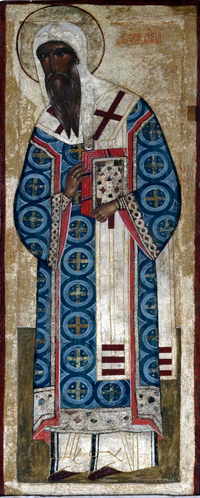 Sankt Metropolit Alexius, 1500-tallet. af Russian icon.