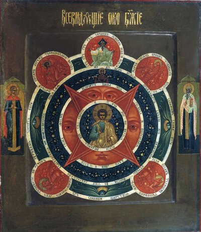 Guds altseende øje, begyndelsen af det 19. århundrede. af Russian icon.