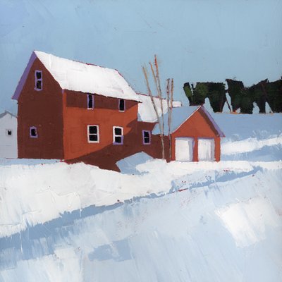 Quiet, 2025 (akryl på træpanel) af Ruth Lague