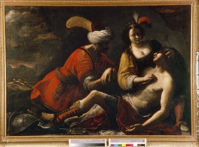Tancred og Herminie. Episode af det befriede Jerusalem (1581) af Le Tasse (Torquato Tasso af Rutilio Manetti