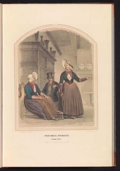 Traditionel dragt af Kampen i Overijssel, 1857 Provinsen Overijssel Kamper-Eiland / XII (titel på objektet) af Ruurt de Vries