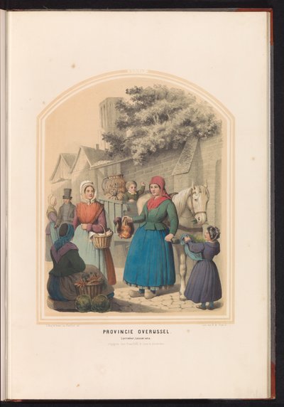 Traditionel dragt af Lonneker og Losser i Overijssel, 1857 Provinsen Overijssel. Lonneker, Losser, etc. / XXXIV (titel på objekt) af Ruurt de Vries