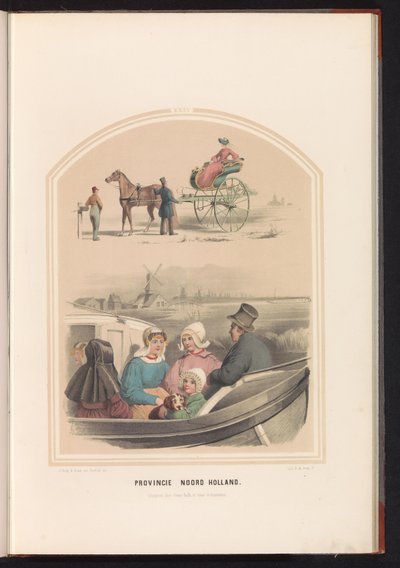 Traditionel dragt i Nordholland, 1857 Provinsen Nordholland. / XXIV (titel på objekt) af Ruurt de Vries
