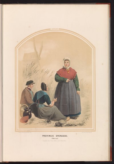 Traditionel kostume af Oldenzaal i Overijssel, 1857 Provinsen Overijssel. Oldenzaal / XXXIII (titel på objekt) af Ruurt de Vries