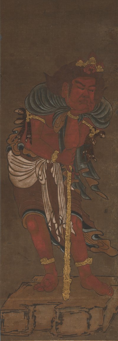 Ledsager af Fudo Myoo, det 14. århundrede af Ryushu Shutaku