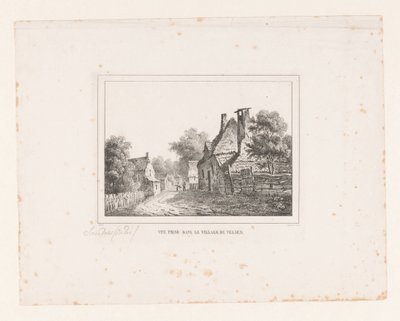 Udsigt i landsbyen Velsen Vue-pris i landsbyen de Velsen (titel på objekt) af S.F. Sanders