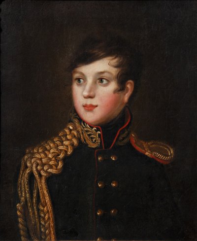 Portræt af prins Alexander Pavlovich Stroganov 1795-1814, ca 1812 af S.S. Svintsov