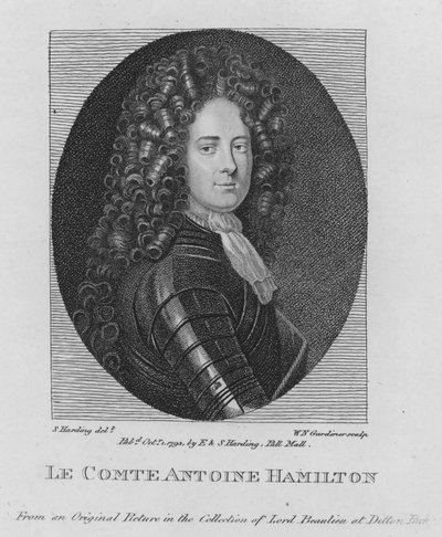 Grev Antoine Hamilton (gravering) af S. (after) Harding
