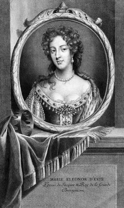 Mary af Modena, dronningkonsort af kong James II af Storbritannien. af S. Audran