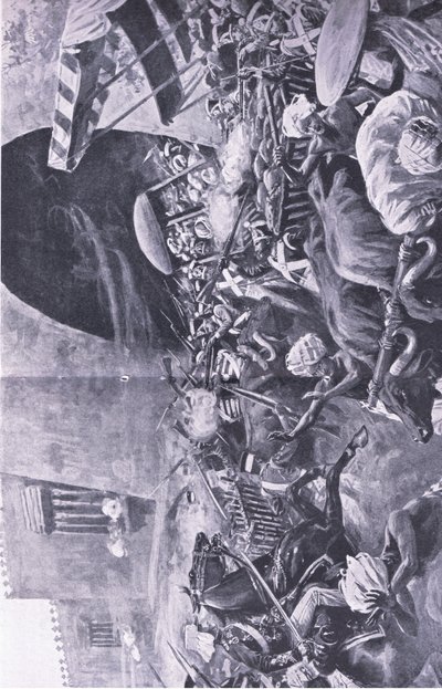 Indian Mytteri: Hvordan de kæmpede for at slå oprøret ned i Hindustan, illustration fra British Battles on Land and Sea, 1915 af S. Begg