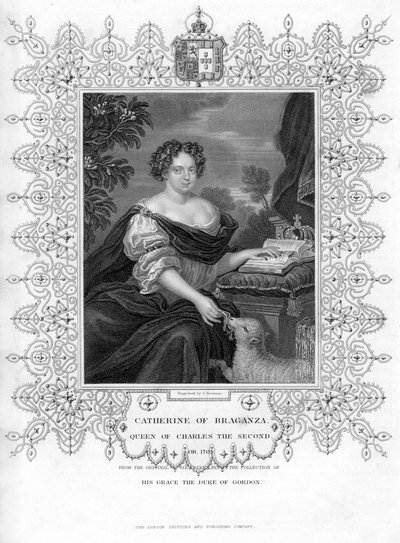 Katarina af Braganza, dronningkonsort af kong Charles II af England, 1800-tallet. af S. Freeman