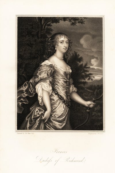 Portræt af Frances Stuart, hertuginde af Richmond af S. Freeman