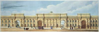 New Grand Entrance to the Liverpool and Manchester Railway, Lime Street, Liverpool, fra "Liverpool and Manchester Railway", graveret af John Harris, udgivet af Ackermann und Co. i 1836. af S. Kelper