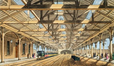 Ny station, Lime Street, indgang til tunnelen og reservationskontorer, fra 