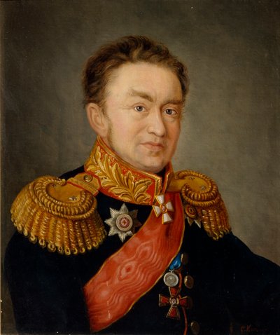 Portræt af Pavel Nikolayevich Choglokov 1772-1832, 1820