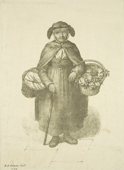 Old Kingswood Flower Seller, c.1828dani af S. or D. A. Peters