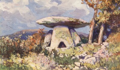 Dolmen i Grandmont (farvelitografi) af Sabine Baring-Gould