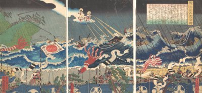 Krigerscene, 1800-tallet. af Sadahide Utagawa