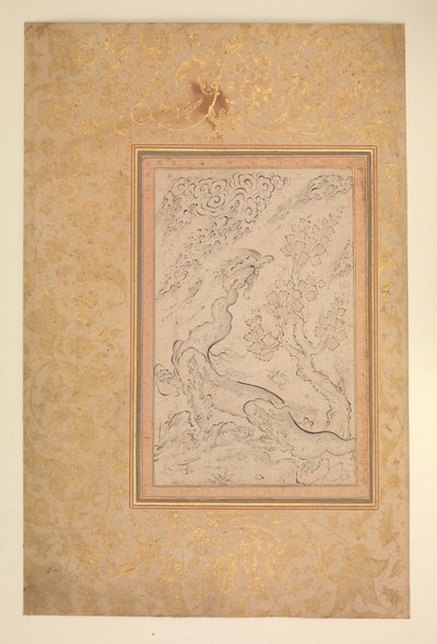 Drage og skyer, ca. 1600. af Sadiqi Beg.