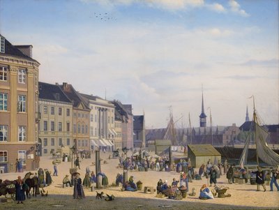 Højbro Plads, en markedsplads i København af Sally Henriques
