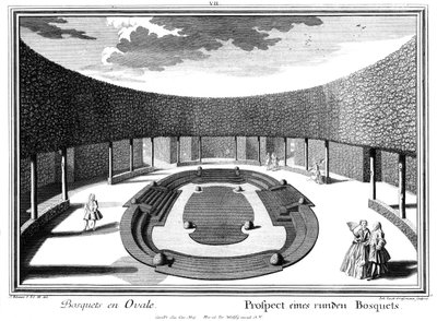 Prospekt af en rund bosquet af Salomon Kleiner